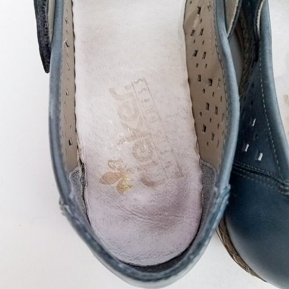 RIEKER Key West Mary-Jane Shoes Blue Size 41 - Picture 6 of 8